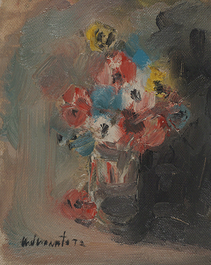 Bouquet in glass vase